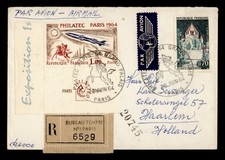 DR WHO 1964 FRANCE HOTEL ADVERTISING REGISTERED AIRMAIL TO NETHERLANDS M66636