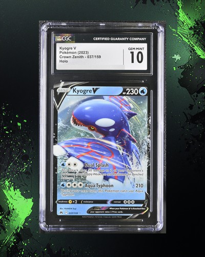 2023 POKEMON Kyogre EX 37/159 Crown Zenith CGC 10 GEM MINT