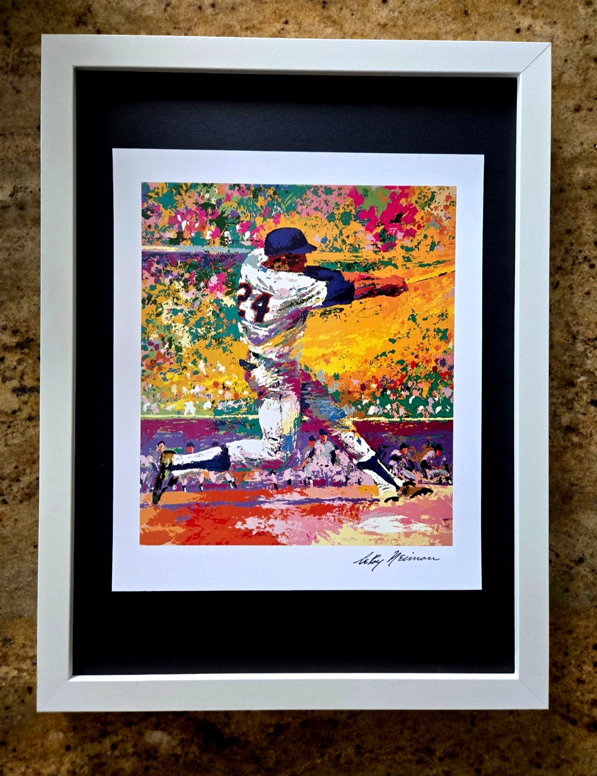 LeRoy Neiman " WILLIE MAYS " Signed Collectors Pop Art Framed Ready to Hang