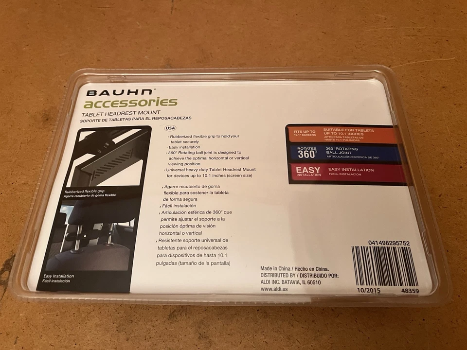 Bauhn Tablet Headrest 360 Mount for iPad / Kindle New Easy Install - Image 2 of 4