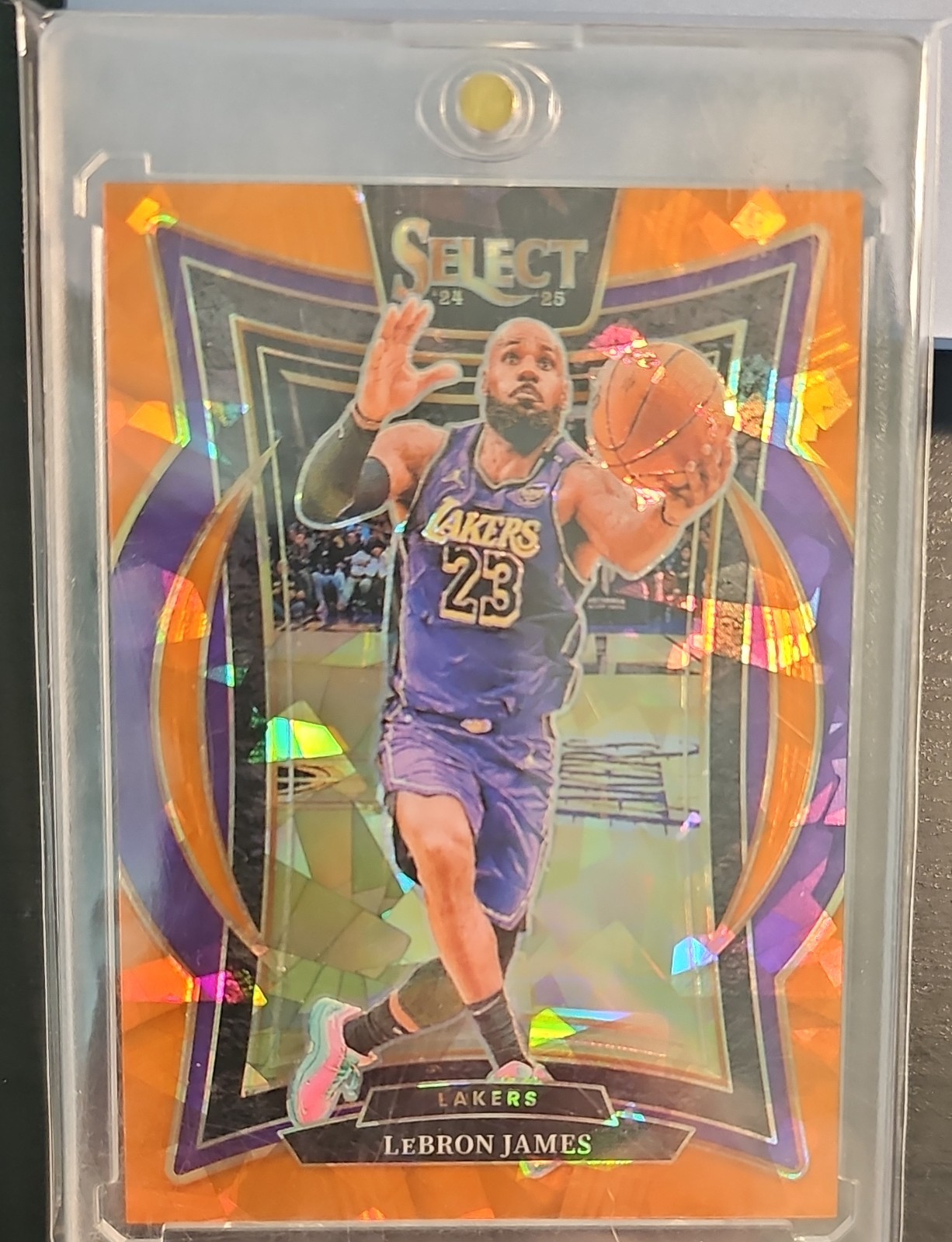 2024-25 Panini Select - Concourse LeBron James #54 Orange Cracked Ice Prizm /275