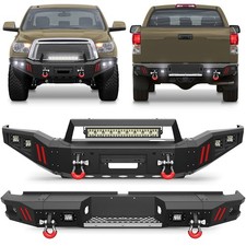 Front And Rear Bumper For 2007-2013 Toyota Tundra Wwinch Plate Sensor Holes