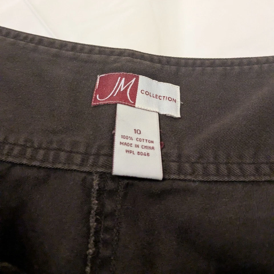 Saia feminina JM Collection marrom escuro linha A 100% algodão tamanho 10 - Imagem 2 de 4