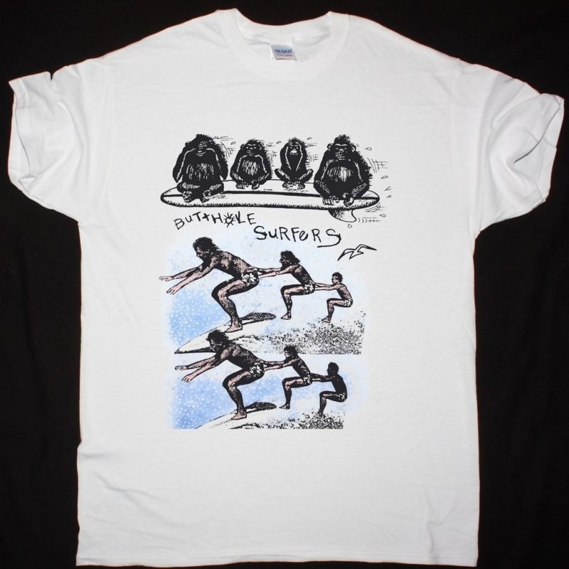 Rare Butthole Surfers Band Monkey Cotton White S-5XL Shirt UE036