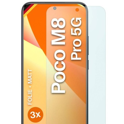 3x Schutzfolie Matt für Xiaomi Poco M8 Pro 5G Displayschutz 4H Dünn Anti Reflex