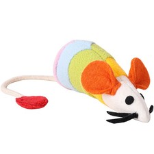 Rainbow فأرة Pet Tease Cat Plush Bite Resistant لعبة