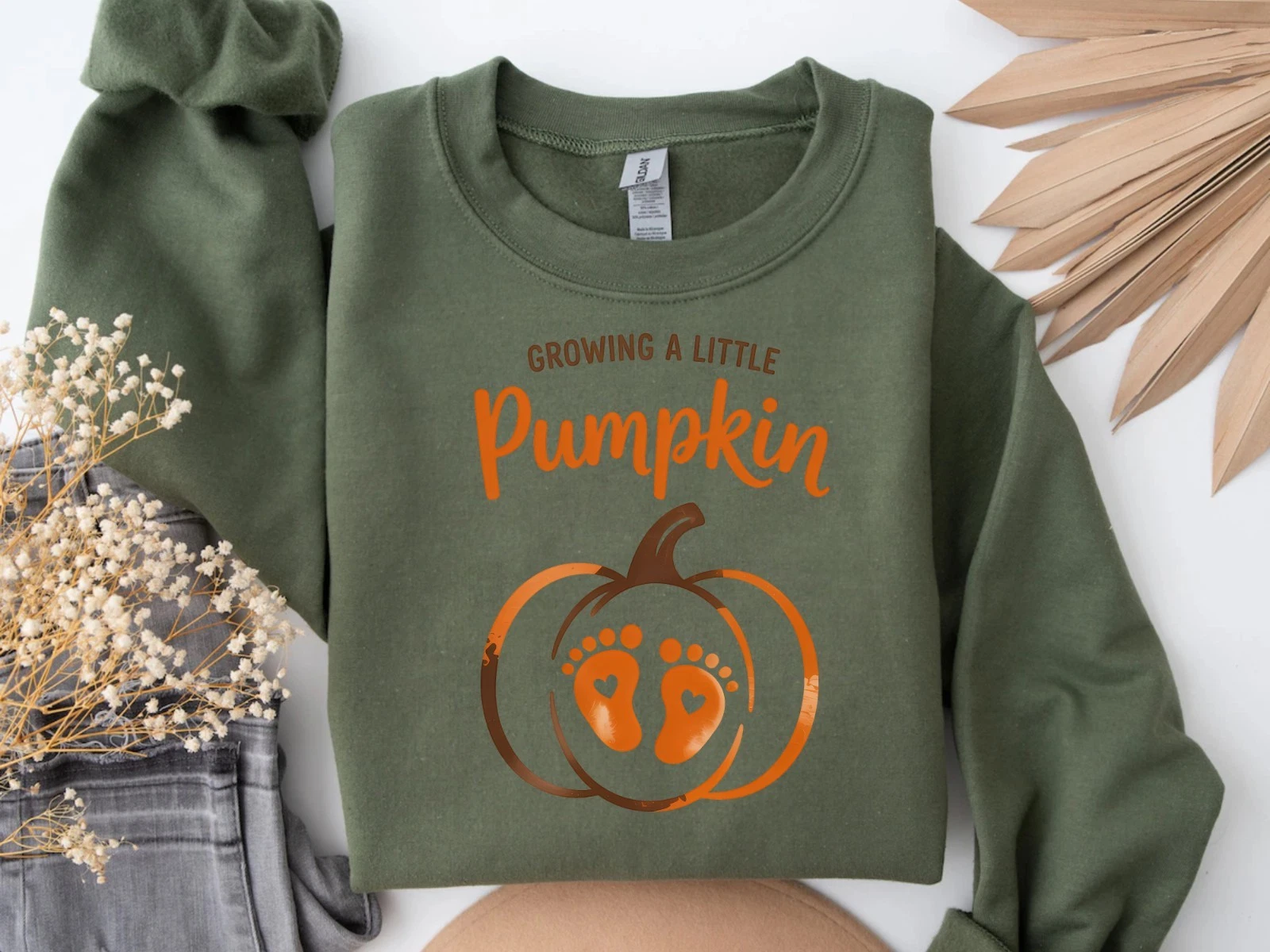 Growing A Little Pumpkin Sweatshirt | Fall Maternity Thanksgiving Gift