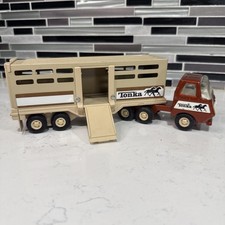 Tonka 65010 Livestock Horse Trailer Truck Vintage Farm Toy Pressed Steel USA