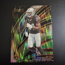 2025 Panini Select #250 Charles Woodson Black and Green Prizm Shock Raiders