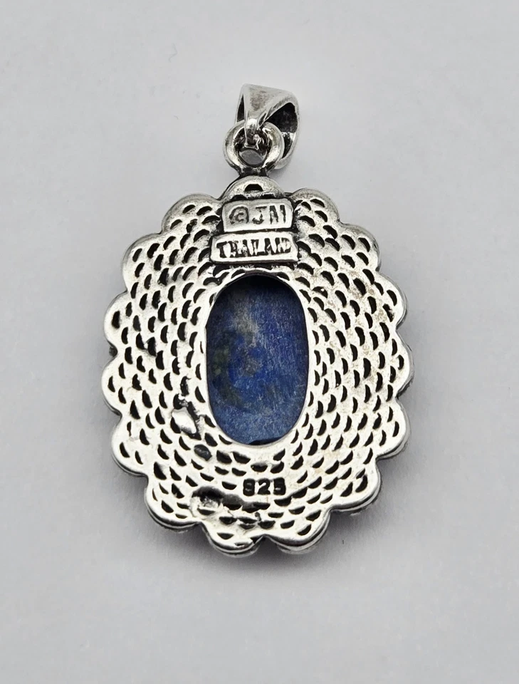 JAI by John Hardy Sterling Silver 925 Lapis Lazuli Drop Modernist Pendant 12.0g - Image 4 of 4