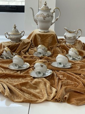 Weimar White Katharina  17 Pc Demitasse Tea Set Collectable-Brand New-Vary Rare