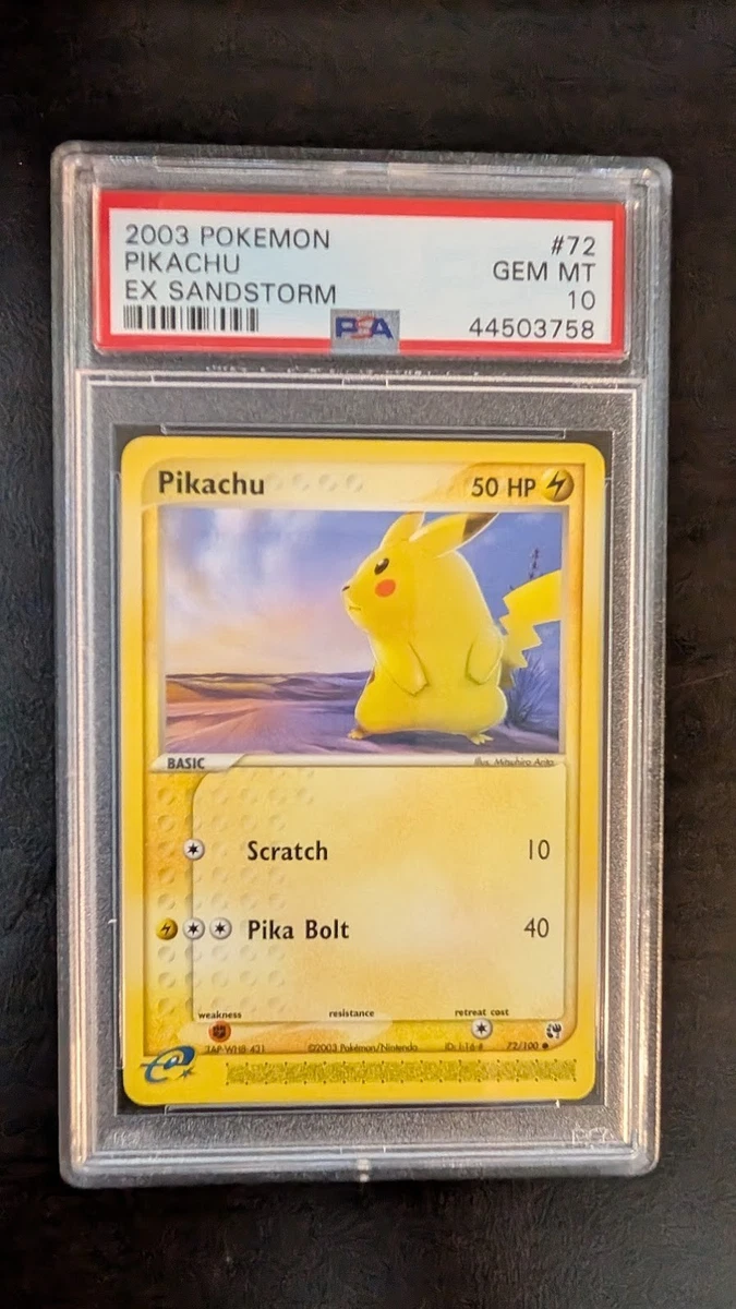 Pikachu Pokémon TCG Grade 10 Common Individual Collectible Card