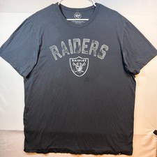 47 Brand Las Vegas Raiders NFL Graphic Short Sleeve T Shirt Mens Black Size XL