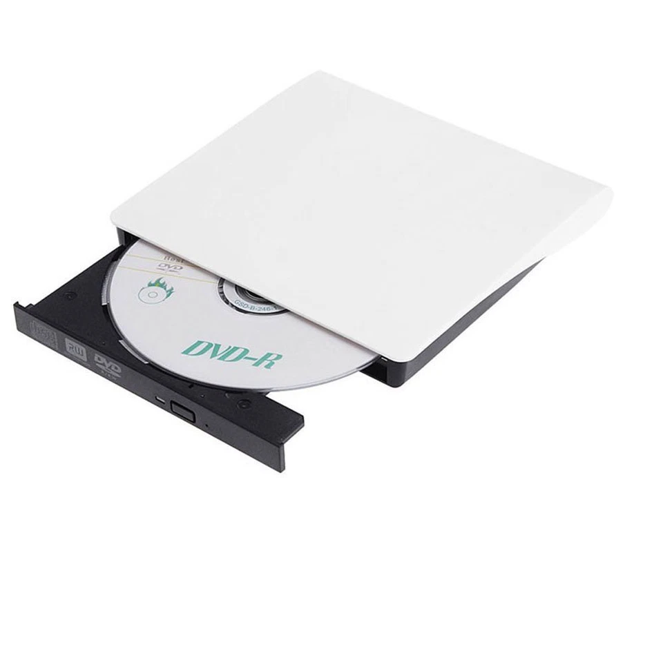 Externes DVD/CD Laufwerk für Laptop Tragbar USB 3.0 DVD-RW Mac Notebook PC Weiß - Bild 3 von 4