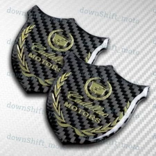 X2 Carbon Fiber Front Body Trunk Rear Side 3D Badge Emblem Sticker for CADILLAC