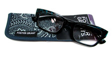 Foster Grant Reading Glasses with Soft Case MIRA BLU - CHOOSE DIOPTER