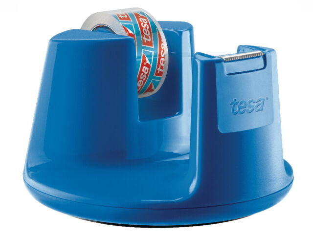 2 Tesa Tischabroller blau Compact Klebebandabroller Klebefilm Abroller Tesafilm