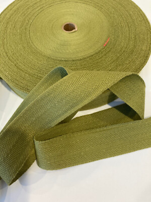 Olive C19 1 1/4 Inch Cotton Rug Binding Tape for Rug Hooking 10 YARDS ...
