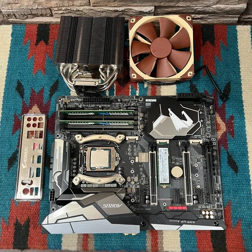GIGABYTE Z370 AORUS ATX Motherboard Combo! i7-8700K Noctua 32GB 256 SSD W11P COA