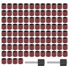 102pcs Sanding Drum Kit 80 100 Grit Sleeves With Mandrels for Dremel Rotary Tool