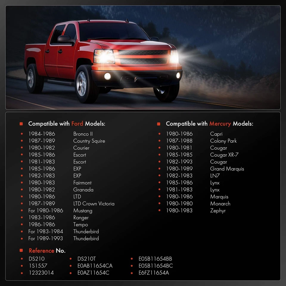 New Headlight Switch for Ford Mustang 1980-1986 Ranger 1983-1986 Mercury Cougar - Image 2 of 4