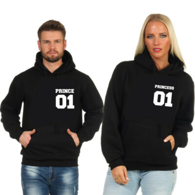 Übergangsjacke Hoody Pullover Partnerlook PRINCE PRINCESS druck Justbrand Hoody