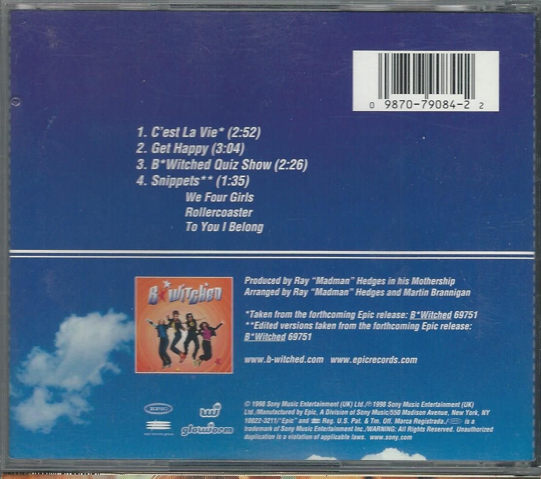 C'Est la Vie [CD Single] by B*Witched (CD, Dec-1998, Epic Get