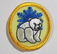 Girl Scout Daisy CLIMATE CHANGE BADGE Council Own Polar Bear Patch Global Warm