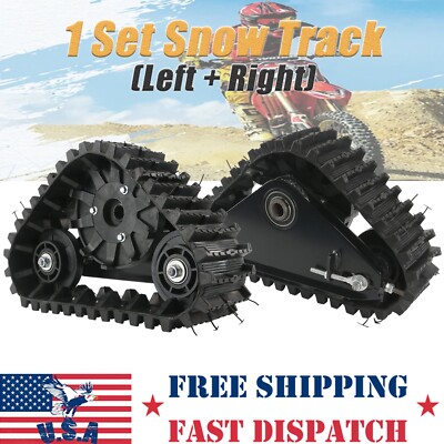 Pair Rear Wheels Snow Track For Snowmobile Sand Tractor Big ATV Dune Buggy  Mower