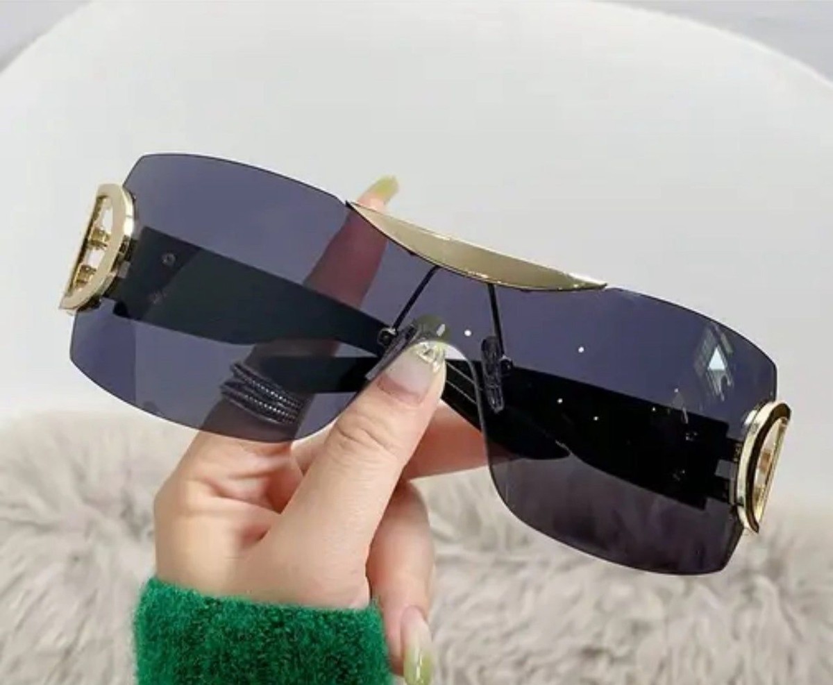 Miu Miu Futuristic Rimless Y2K Sunglasses For Women Men