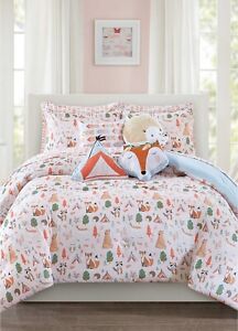 4 Pc Kids Wild Furry Fuzzy Forest Animal Friends Comforter Set Full Queen Ebay