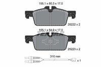 Textar 2522201 Bremsbelagsatz, Scheibenbremse FüR Peugeot