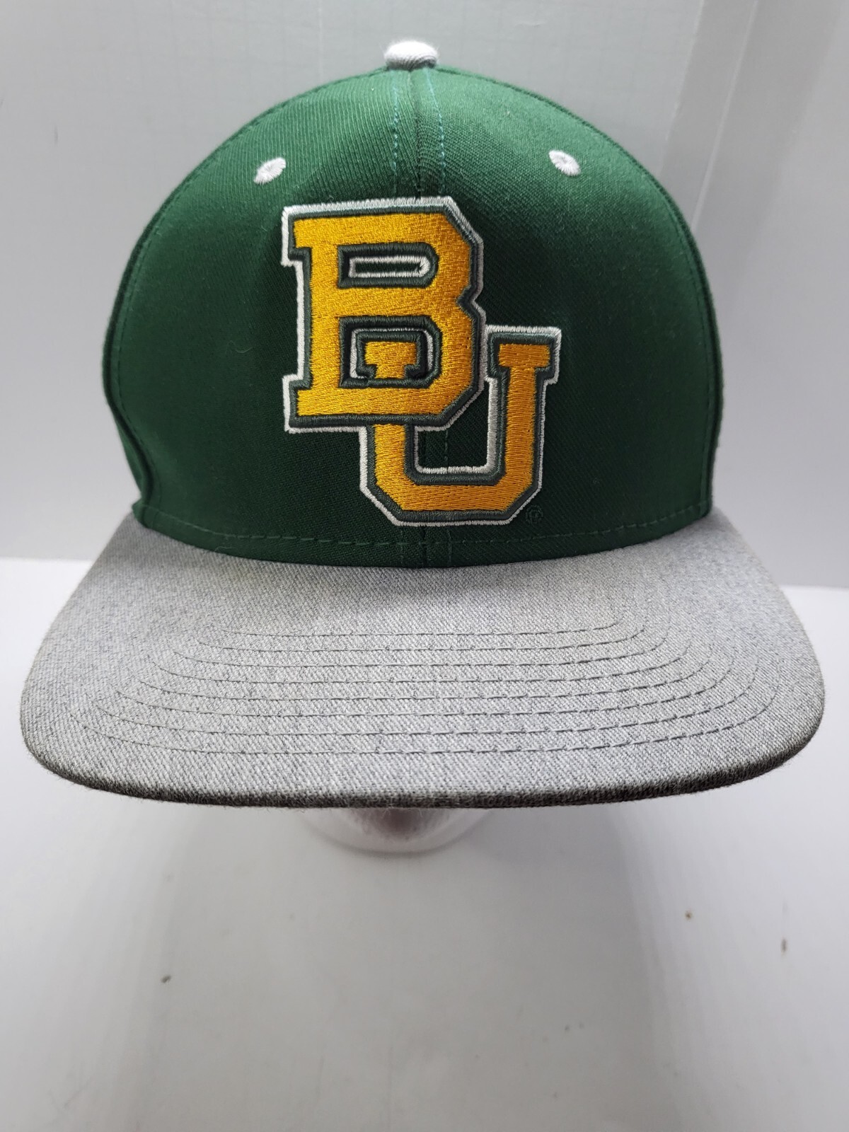 Baylor Bears snap back Hat made by Box Seat clothing CO. Green with a
