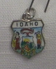 Vintage REU Sterling/Enamel Idaho Bracelet/Travel Charm New/Old Stock