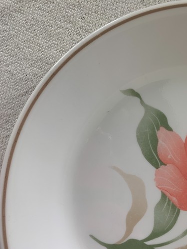 CORELLE PACIFIC BLOOM PLATTER 12.25" X 10" ~ FLORAL PINK/ORANGE/GREEN PATTERN - Picture 3 of 8
