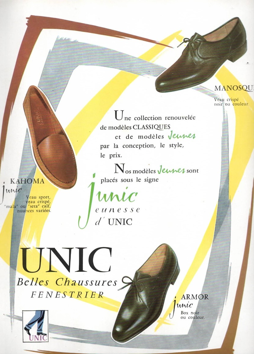 AD PUBLICITE CHAUSSURES SHOES UNIC