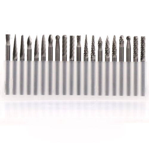 20pcs 3mm Tungsten Carbide Burrs Grinding Carving Bits For Dremel Rotary Tools
