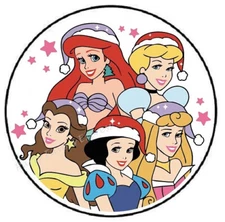 PRINCESS CHRISTMAS ENVELOPE SEALS LABELS STICKERS PARTY FAVORS