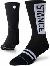 STANCE FRESHTEK 'OG UL' CREW SOCK Black Medium Men 6-8.5/Women 8-10.5 A418C24OG