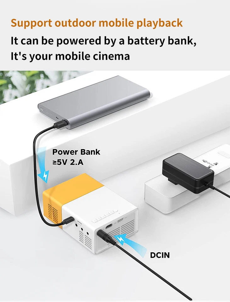 Mini Portable Projector 1080P Movie Projector for Home Theater - Image 2 of 4