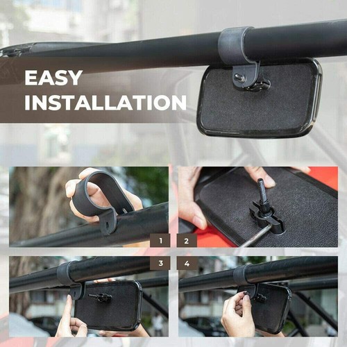 FOR YAMAHA REAR VIEW CENTER MIRROR 1.5" - 1.75" - 2" ROLL CAGE BAR MIRROR SIDE - Bild 3 von 12