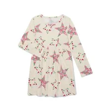 Wonder Nation Girls SIZE 2XL 18 Long Sleeve Play Dress Delicate Ivory NEW