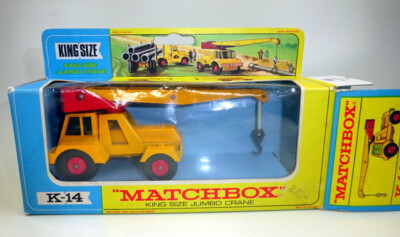 Matchbox Kingsize K-14A Taylor Jumbo Crane 2 farbig gelb + rot in Box