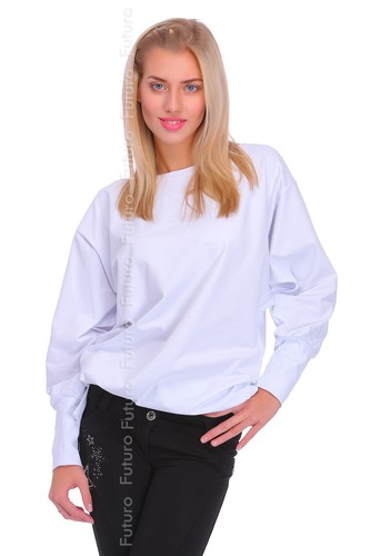 Blusa de algodón con ala de murciélago de gran tamaño para damas talla 8-14 ft1933 - Imagen 11 de 13