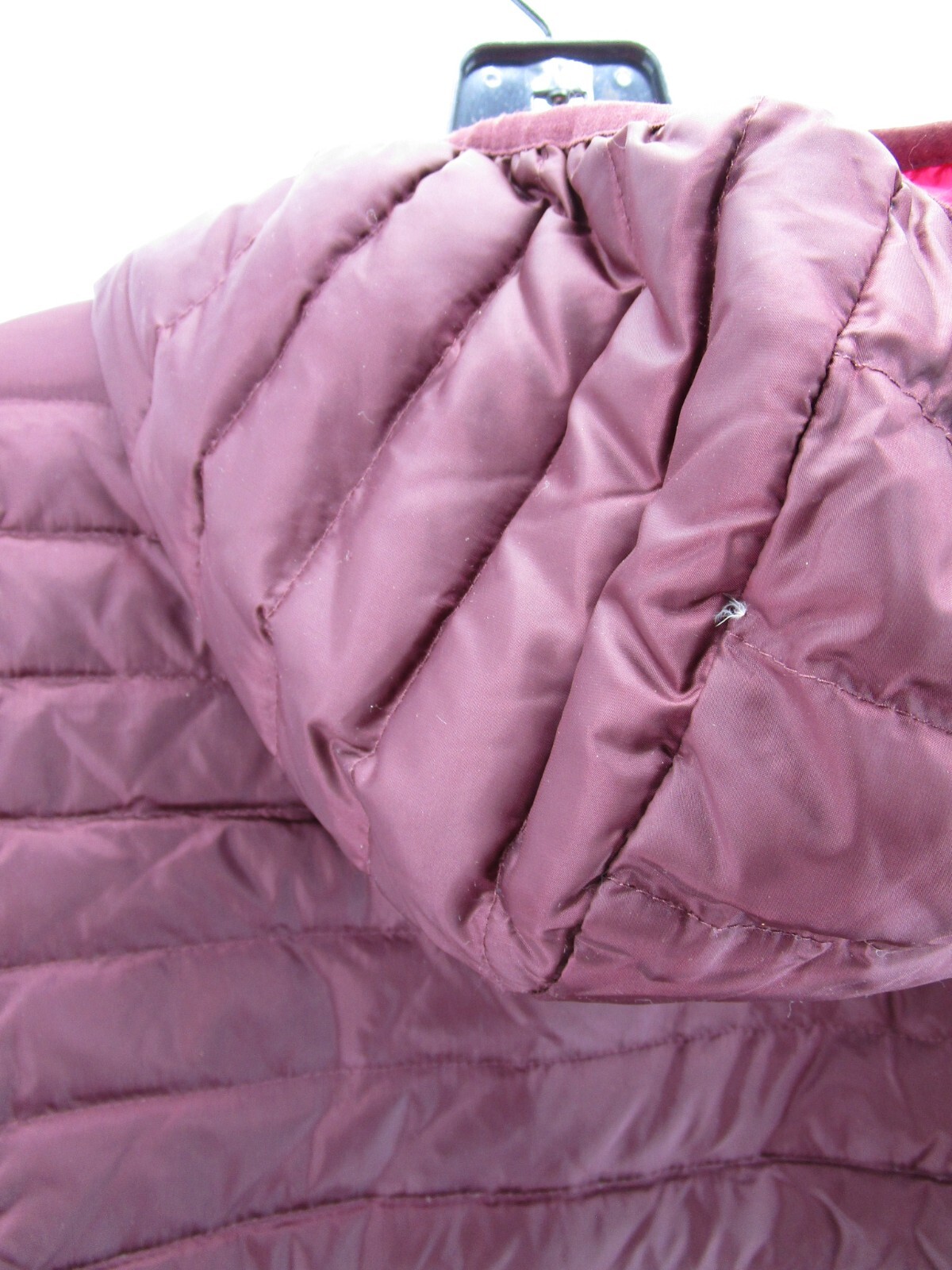 Eddie Bauer Jacket Women Large Red EB700 Parka Down Bubble Coat Hoodie