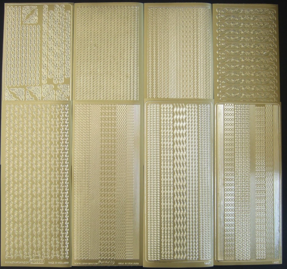 Sticker "Bordüren/ Linien gold" verschiedene zur Auswahl