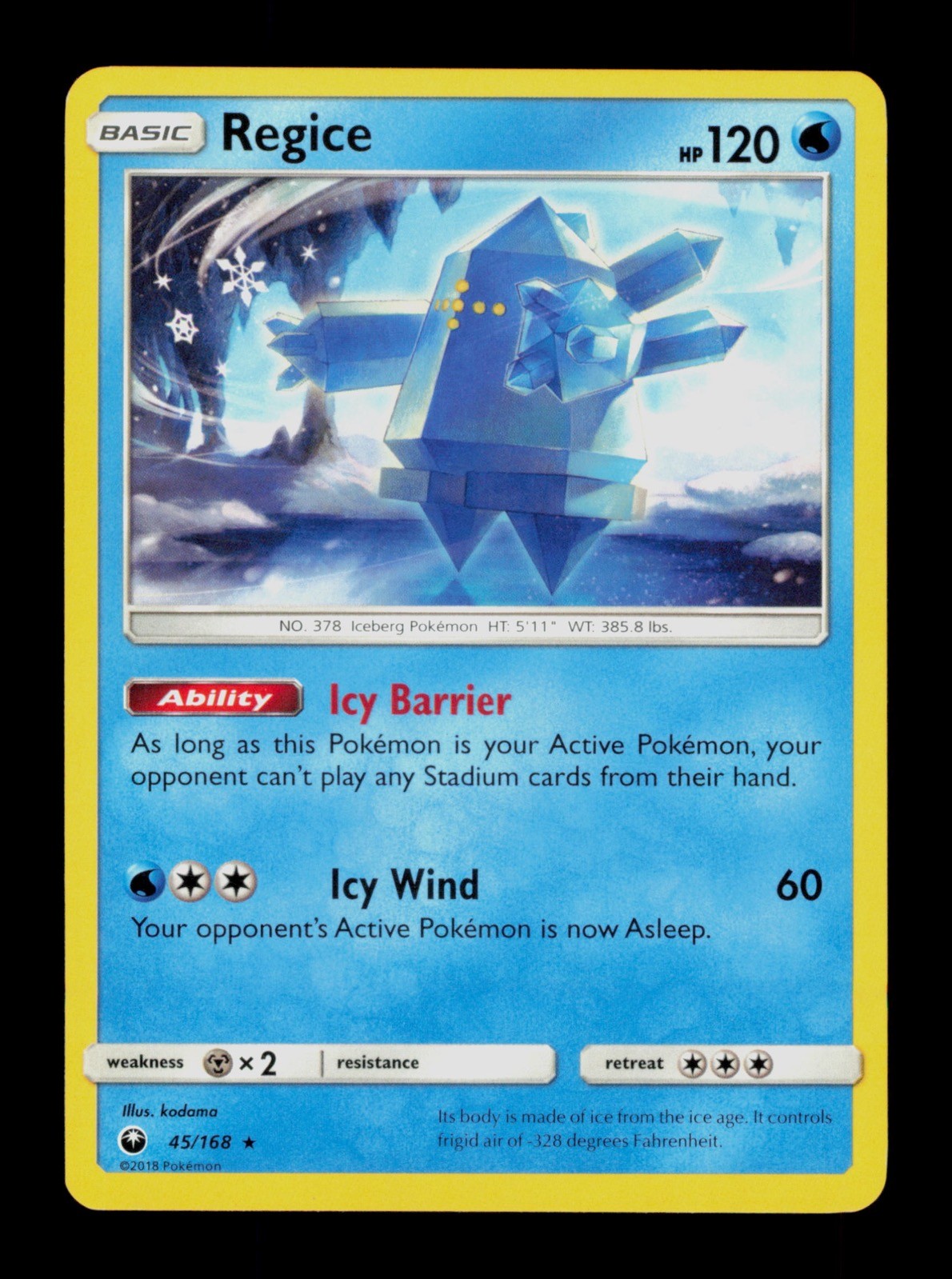 Regice 45/168 Pokemon Celestral Storm Trading Card TCG
