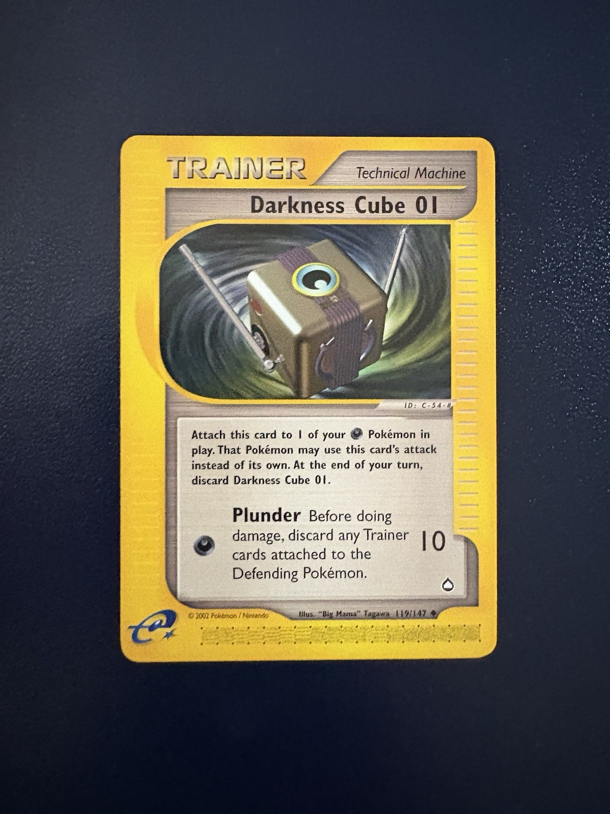Darkness Cube 01 119/147 Aquapolis NM Pokemon