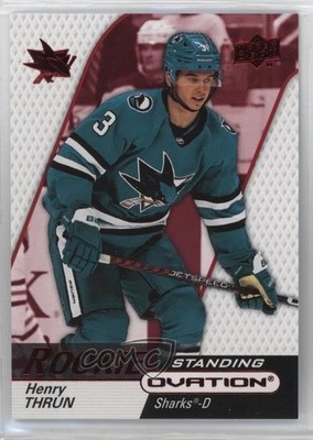 2023 Upper Deck Ovation Rookies Standing Red 32/100 Henry Thrun Rookie RC 1kx2
