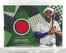 2025 Topps Holiday Ketel Marte Holiday Relic Santa Hat Player Worn /25